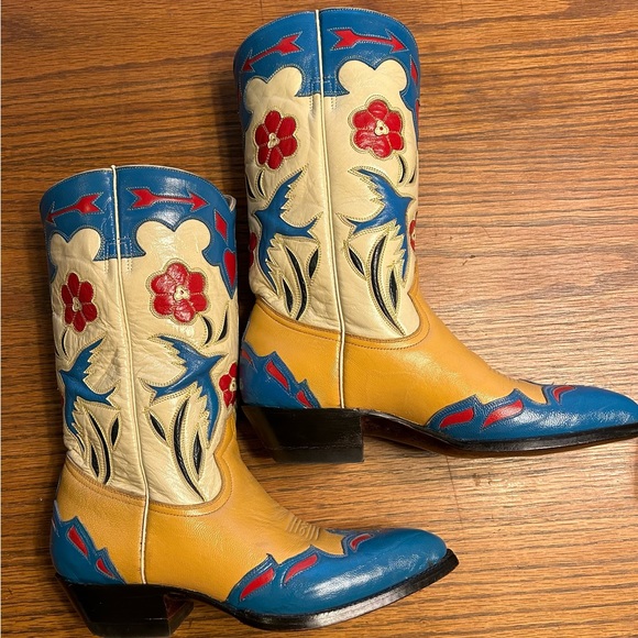 Bluebird Cowboy Boots Montana New Old Stock Gene Autry Centennial Women 7.5 - Picture 11 of 13
